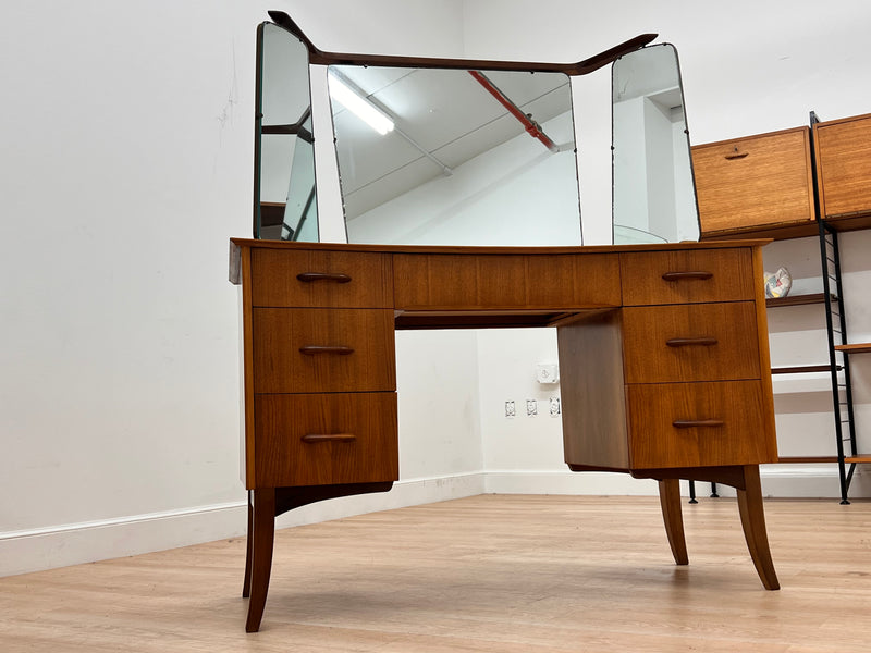 Mid Century Triple Mirror Vanity by Wrighton Furniture