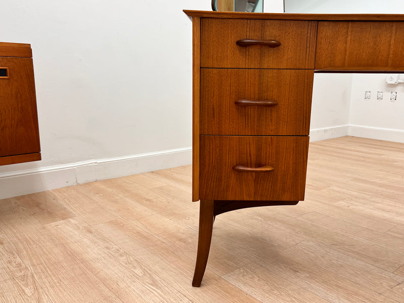 Mid Century Triple Mirror Vanity by Wrighton Furniture