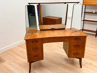 Mid Century Triple Mirror Vanity by Wrighton Furniture