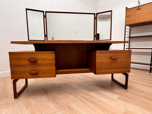 Mid Century Triple Mirror Vanity by G Plan