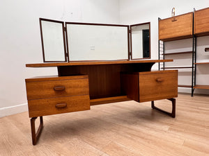 Mid Century Triple Mirror Vanity by G Plan