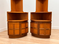 Mid Century Corner Unit/Bookshelves Pair By Nathan Furniture of London