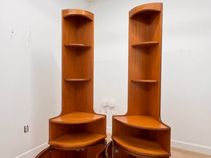 Mid Century Corner Unit/Bookshelves Pair By Nathan Furniture of London