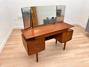 Mid Century Triple Mirror Vanity by G Plan