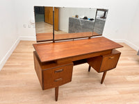 Mid Century Triple Mirror Vanity by G Plan