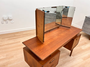 Mid Century Triple Mirror Vanity by G Plan