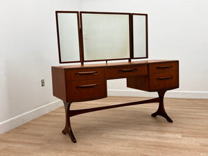 Mid Century Triple Mirror Vanity by G Plan