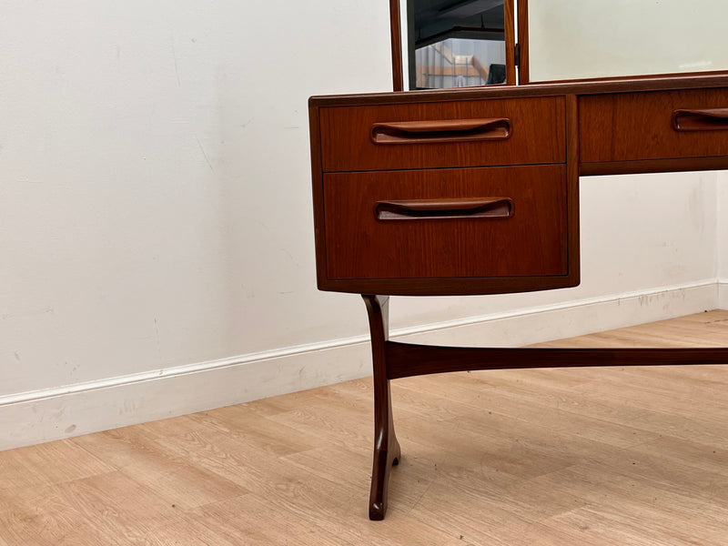 Mid Century Triple Mirror Vanity by G Plan