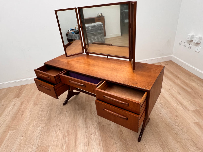 Mid Century Triple Mirror Vanity by G Plan